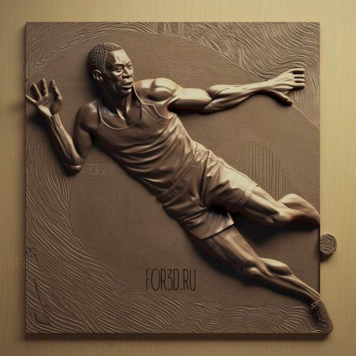 Usain Bolt 2 stl model for CNC